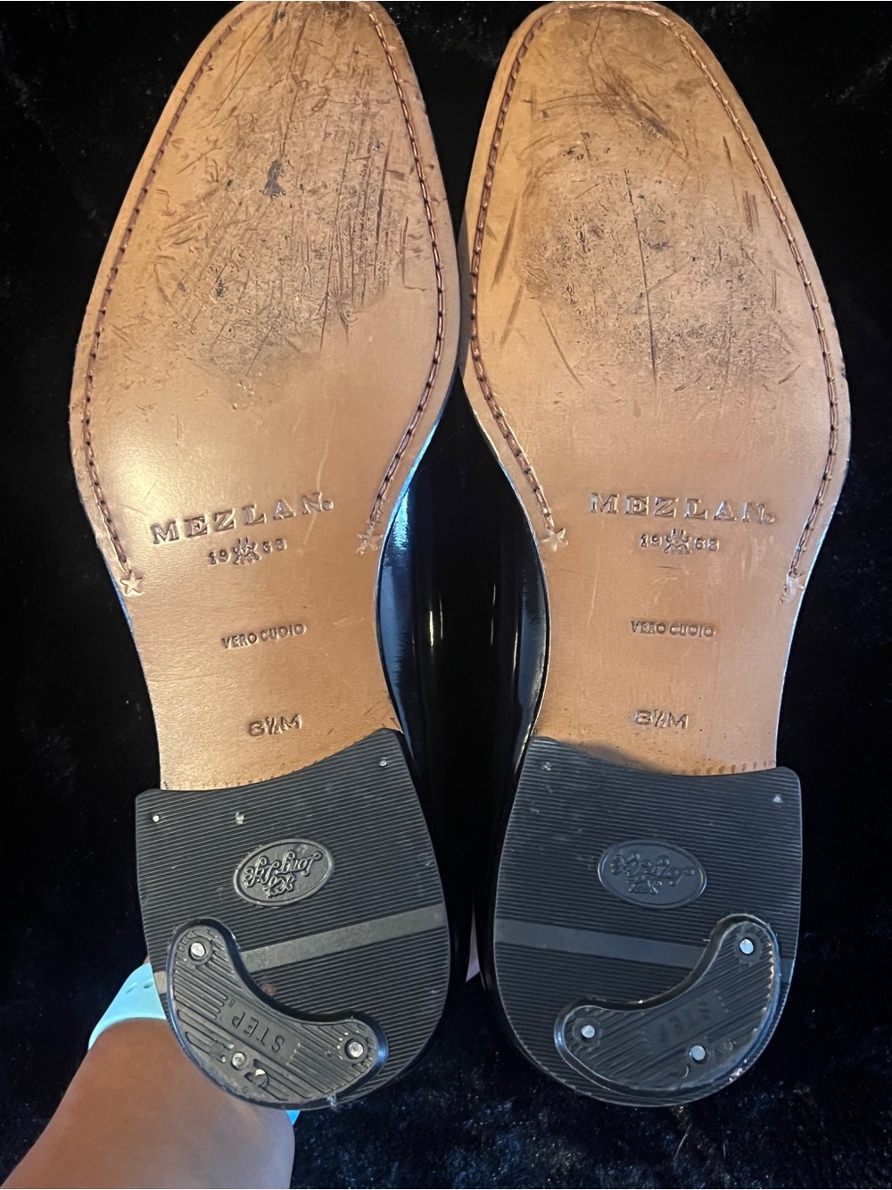 Mezlan Black Patent Leather Slip-On Loafers - Picture 9 of 9